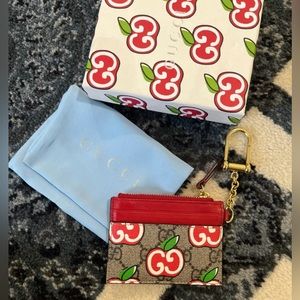 Gucci GG Supreme Monogram Apple Key Coin Purse